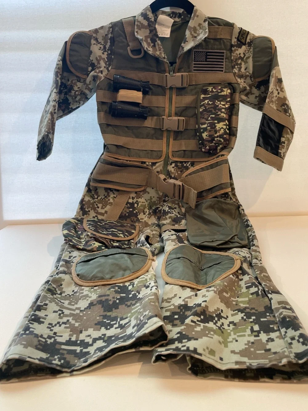Military Style Tactical Jumpsuit in Olive & Digital Camo